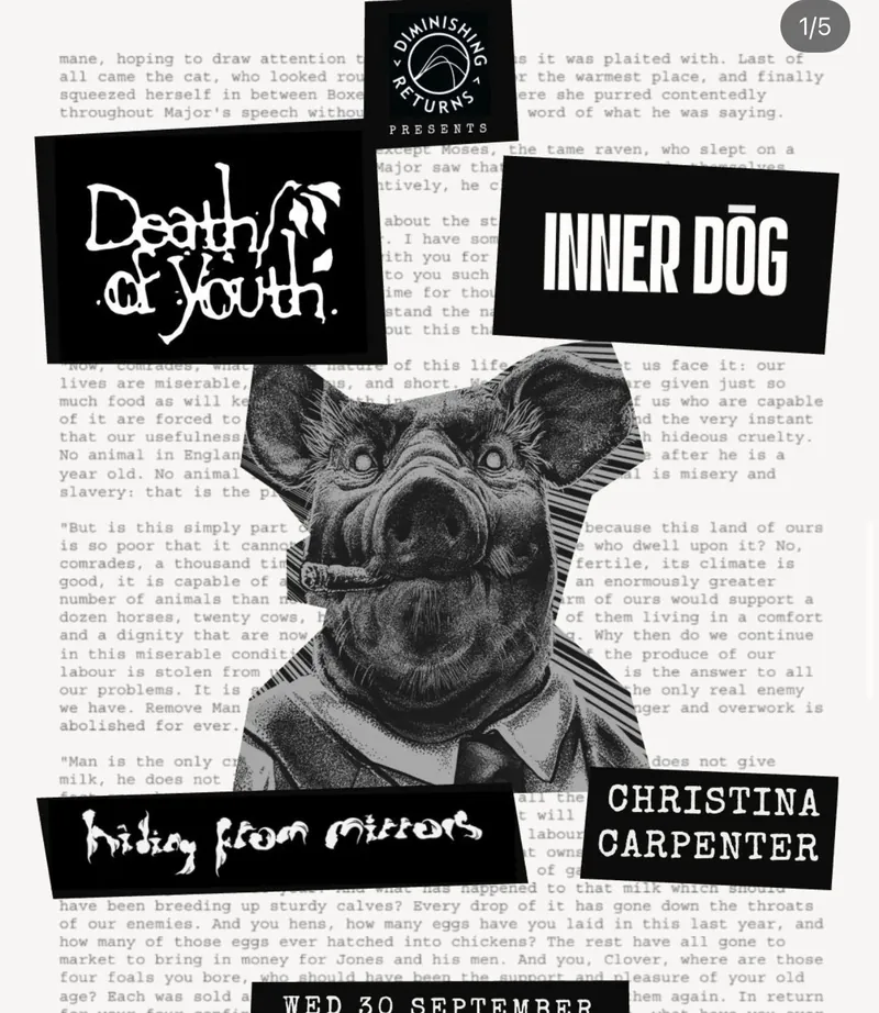Gig poster for The Old Blue Last, 30 September